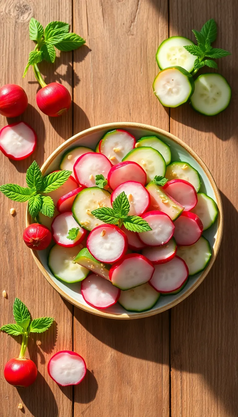 About This cucumber radish salad Recipe