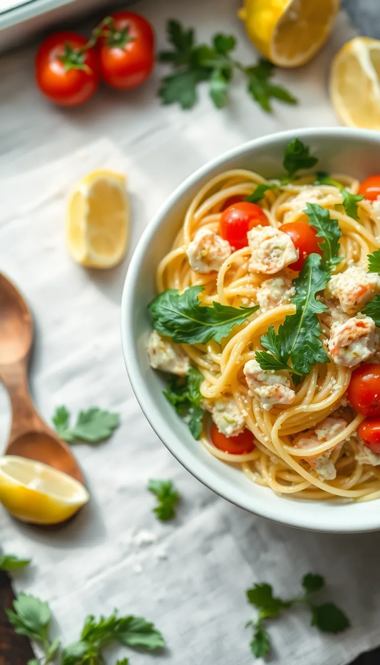 About This crab pasta salad Recipe