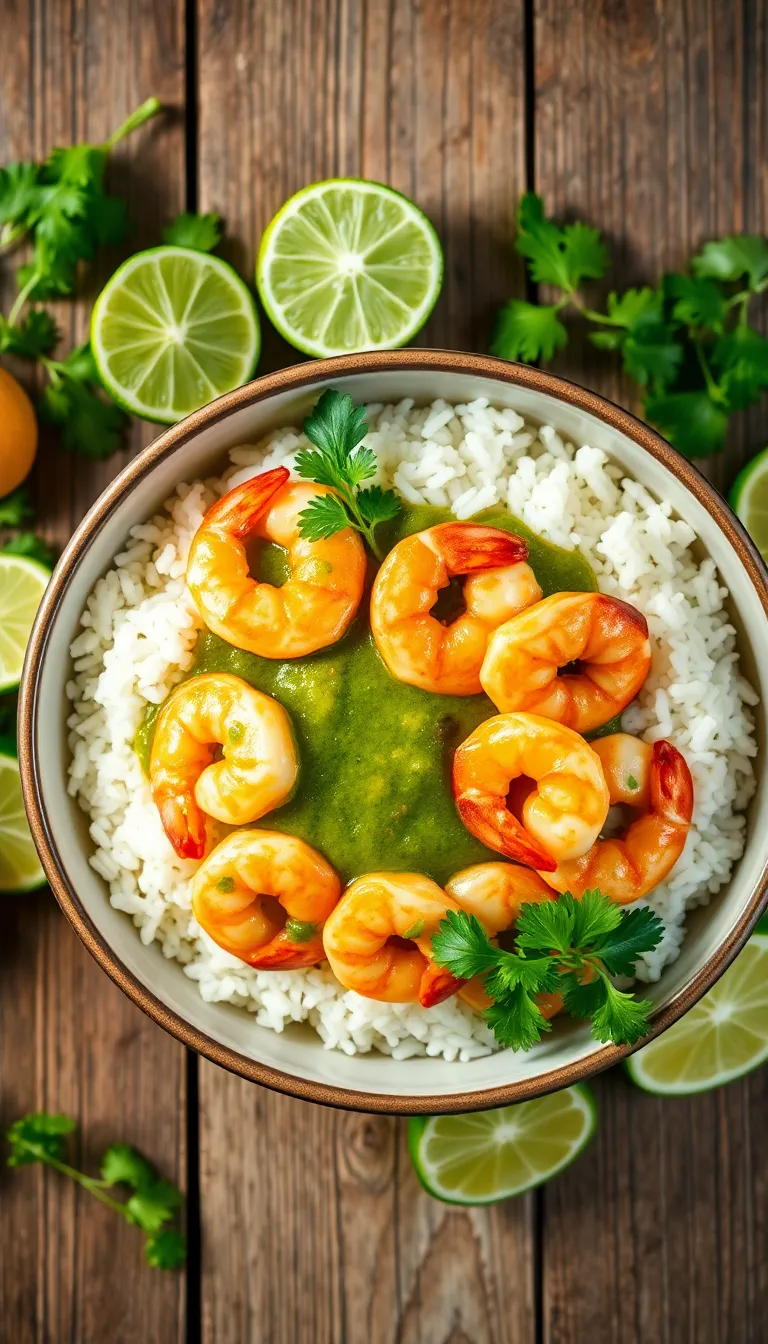 About This salsa verde shrimp and rice Recipe