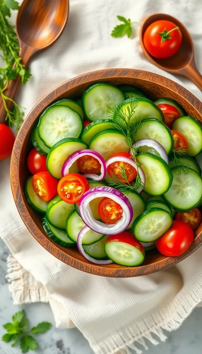 About This fresh cucumber salad Recipe