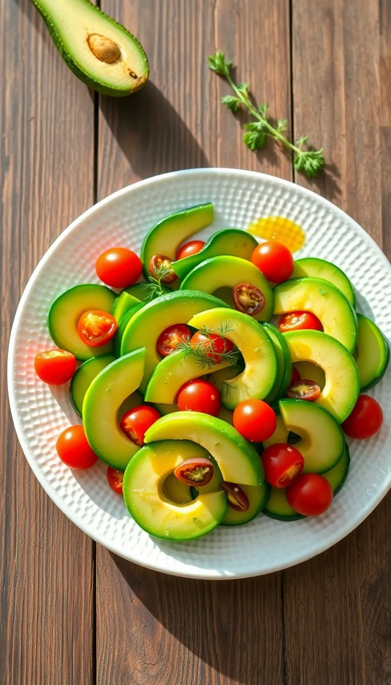 About This cucumber avocado salad Recipe