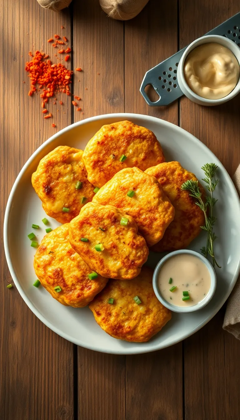 About This cheesy chicken fritters Recipe