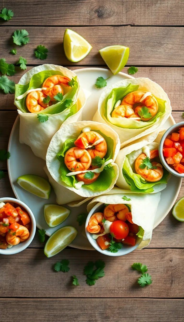 About This cilantro lime shrimp wraps Recipe
